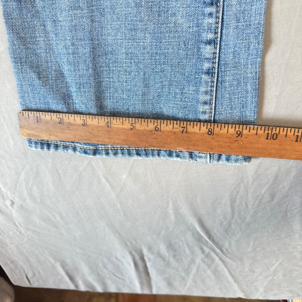 American Eagle Womens Blue Low Rise Flare Leg Denim Jeans Size 4 Regular - Picture 7 of 13